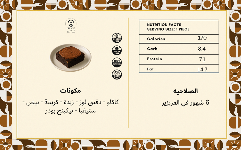 براونيز جلوتين فرى كيتو