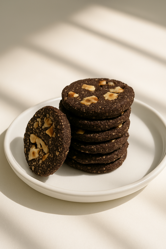 كوكيز شوكولاتة بالبندق و عين الجمل جلوتين فري