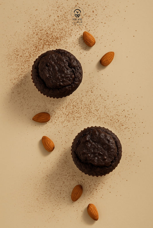 كب كيك شوكولاته جلوتين فري (قطعتين)