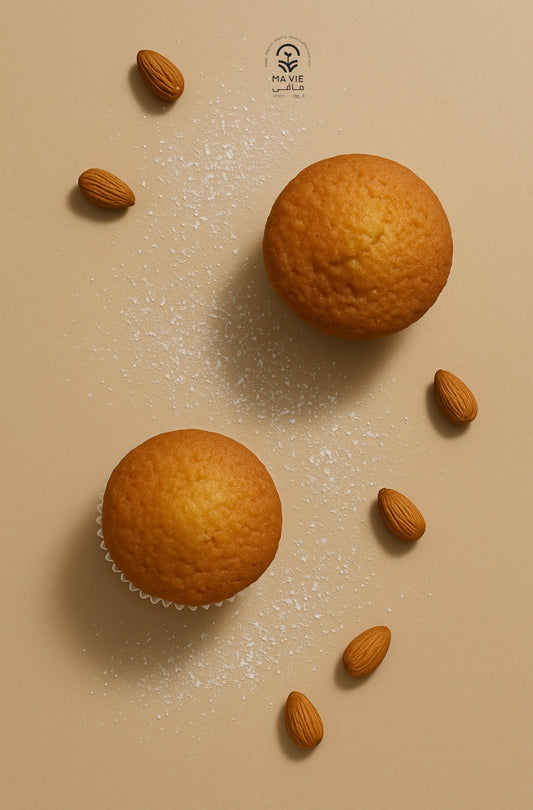 كب كيك فانيليا جلوتين فري (قطعتين)